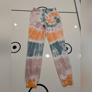 Original Use Tie-Dye Jogger Sweatpants - Orange, Blue & Mauve